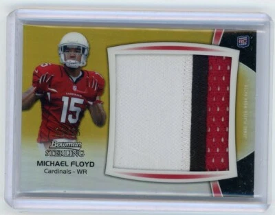 2012 Bowman Sterling Gold Refractor /25 Michael Floyd Rookie Jumbo Patch RC L@@K - Image 1 of 2