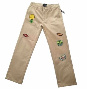 NUEVO CON ETIQUETAS Airwalk Forever 21 Hombres Talla 31 Chino Patinador Pantalones Parches Caqui De Colección Años 90 - Imagen 1 de 24
