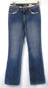 NEW NWT The Children's Place Sequined Stretch Denim Bootcut Blue Jeans Girls 10 - Picture 1 of 2