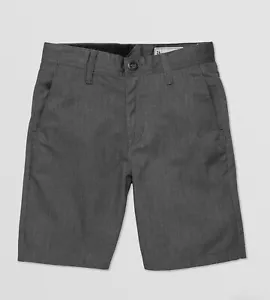 Volcom BOYS FRICKIN CHINO SHORTS ~ Sz 27 ~ Charcoal Heather Gray~ Inseam 7” VGUC - Picture 1 of 10