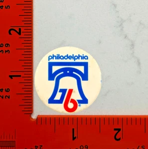 Retro Philadelphia 76ers NBA Pin Back Button - Picture 1 of 2