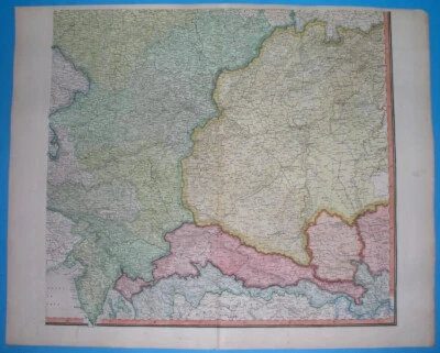 1872 BIG ORIGINAL MAP SLOVENIA CARNIOLA SLOVAKIA HUNGARY AUSTRIA CROATIA MORAVIA - Image 1 of 4