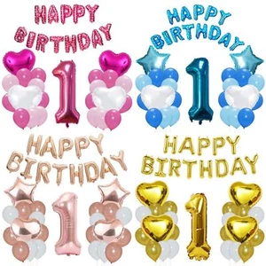 Happy Birthday Balloons Banner Bunting Self Inflating Decoration Letters Balloon - Picture 1 of 115