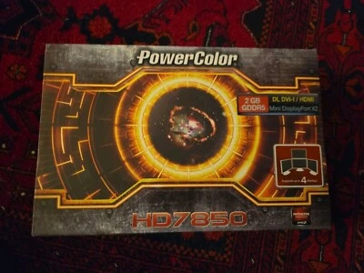 PowerColor Radeon HD7850 2GB HDMI  DisplayPort Video Graphics Card - Image 1 of 2