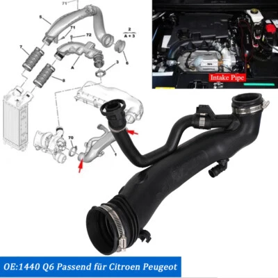 Ladeluftschlauch Turbo Schlauch 1.6 Benzin Für Peugeot 207 308 508 3008 5008 DHL - Bild 1 von 4
