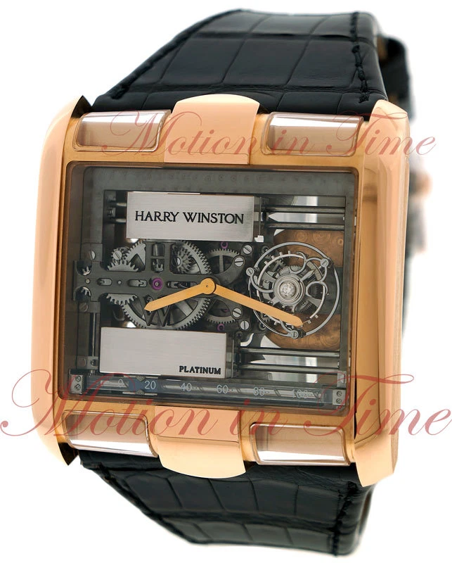 Harry Winston Tourbillon Glissiere Oro Rosa Limitado 25 Piezas Esqueleto 350-MATRL Foto 1 de 4