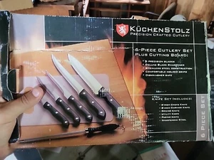 Kuchenstolz Precision Crafted Cutlery Knife Set w/ Sharpening Steel - Picture 1 of 2