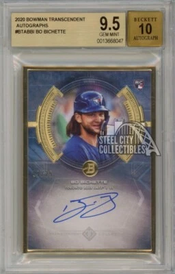 Bo Bichette 2020 Bowman Transcendent Autograph Rookie Card 9/25 BGS 9.5 Gem Mint - Image 1 of 2