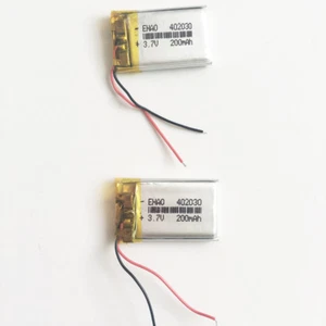 2pcs 3.7V 200mAh Lipo Polymer Rechargeable Battery For Smart Watch Camera 402030 - Imagen 1 de 3
