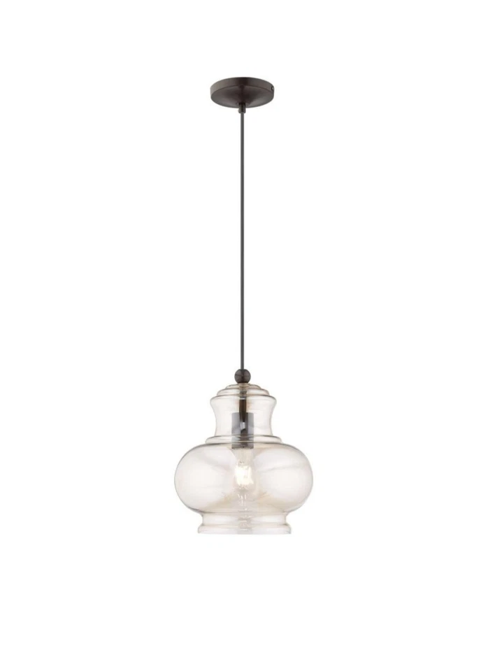 Livex Lighting 41222-92 Art Glass - 1 Light Mini Pendant in Coastal Style - 9.88 - Image 1 of 1