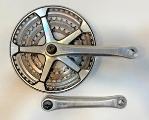 Juego de bielas de aluminio vintage SR Sakae personalizados 175 mm 175 mm 48/38/28 platos de acero - Imagen 1 de 6