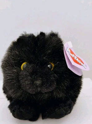 Puffkins Black Cat Shadow w/Tag Small Stuffed Plush Vintage - Image 1 of 4