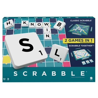 Mattel Games Scrabble Board Game, Family Word Game with Two Ways to Play, inc... - Image 1 of 4