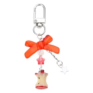 Fruit Bowknot Star Charm Keychains Backpack Decoration Jewelry for Women Girls - Picture 1 of 8