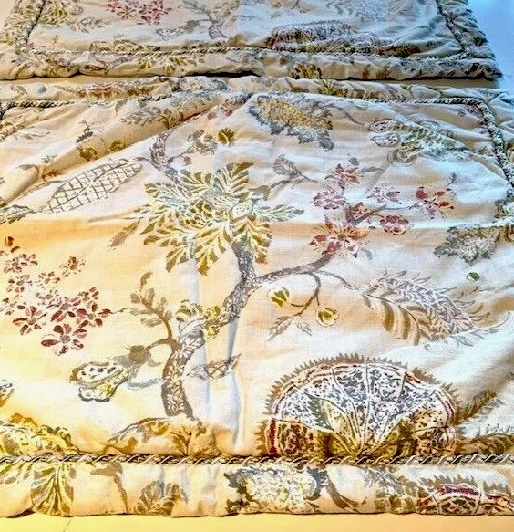 Juego de 2 fundas de almohada acolchadas boho florales tono tierra retro algodón CROSCILL granja Foto 1 de 4