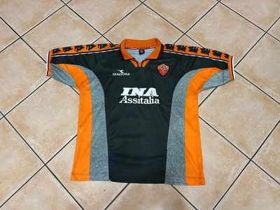 Terza Maglia Rara Ina Assitalia as roma Vintage Diadora Lupetti Grigia Arancione Foto 1 de 4