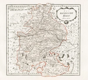 Baviera Oberbayern Niederbayern Múnich Straubing Regensburg Mapa Reilly 1790 - Imagen 1 de 1