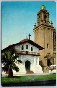 AK San Francisco Kalifornien CA Mission Dolores Bus 60er Jahre Chrom - Bild 1 von 2