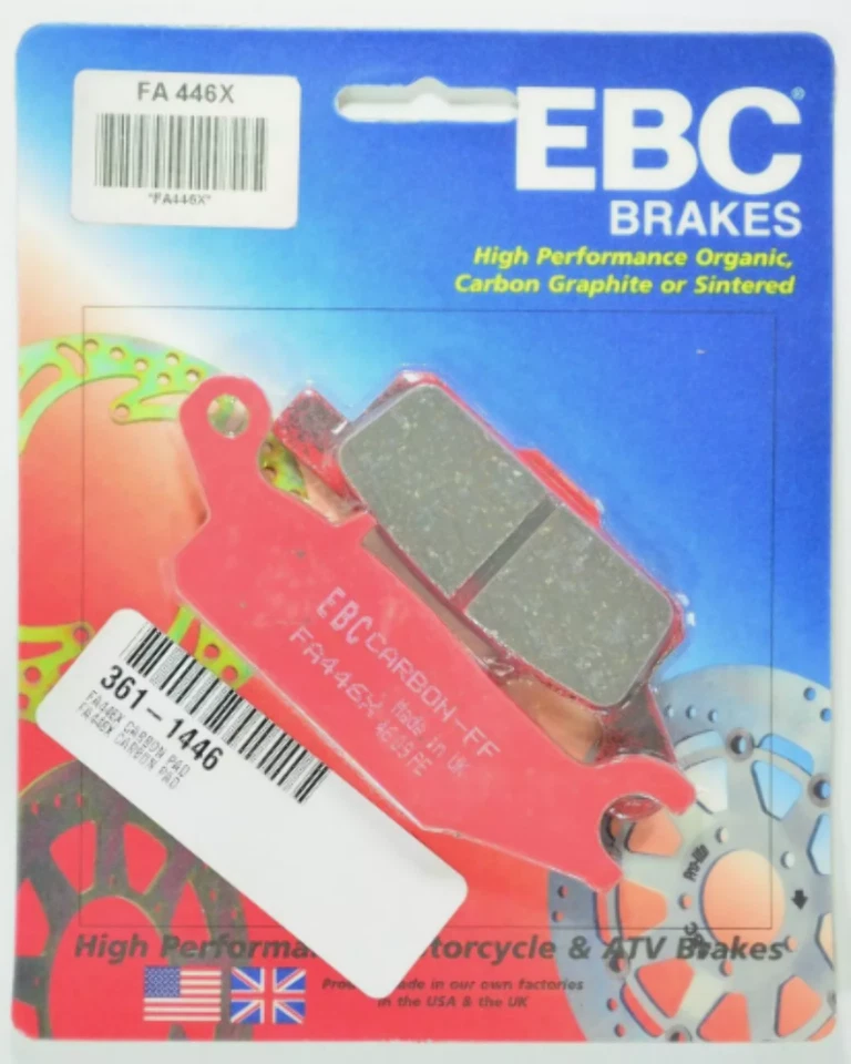 04-18 EBC Frenos Estándar Orgánico Pastillas de Freno Yamaha Grizzly Rhino FA446X Foto 1 de 4