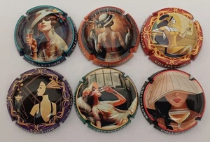 6 SCHÖNE GENERISCHE CHAMPAGNERKAPSELN VERRÜCKTE JAHRE REF NR. 1427 bis 1427e NEU - Bild 1 von 1