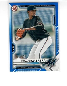 2021 Bowman Blue Edward Cabrera /150 #Bp-141 - Picture 1 of 2