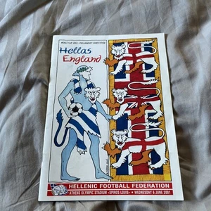 2001 GREECE V ENGLAND WORLD CUP QUALIFYING @ ATHENS JAPAN KOREA 2002 PROGRAMME - Picture 1 of 9