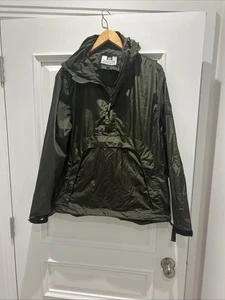 Weekend Offender Windbreaker Jacket Green Hooded UK Men's Size Small - Picture 1 of 7