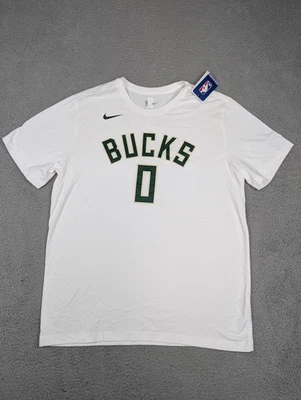 Camiseta Milwaukee Bucks Para Hombres XL Blanca NBA Baloncesto Nike Damian Lillard 0 Camiseta Foto 1 de 4