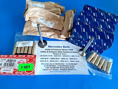 Mercedes Benz 230,250C,280S, 280SE, 280SL Intake & Exhaust Valves & Guides,Seals - Image 1 of 2