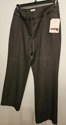 Liz Claiborne Audra Slacks/Pants Size 12 Petite Dark Gray/Grey New With Tags - Image 1 of 4