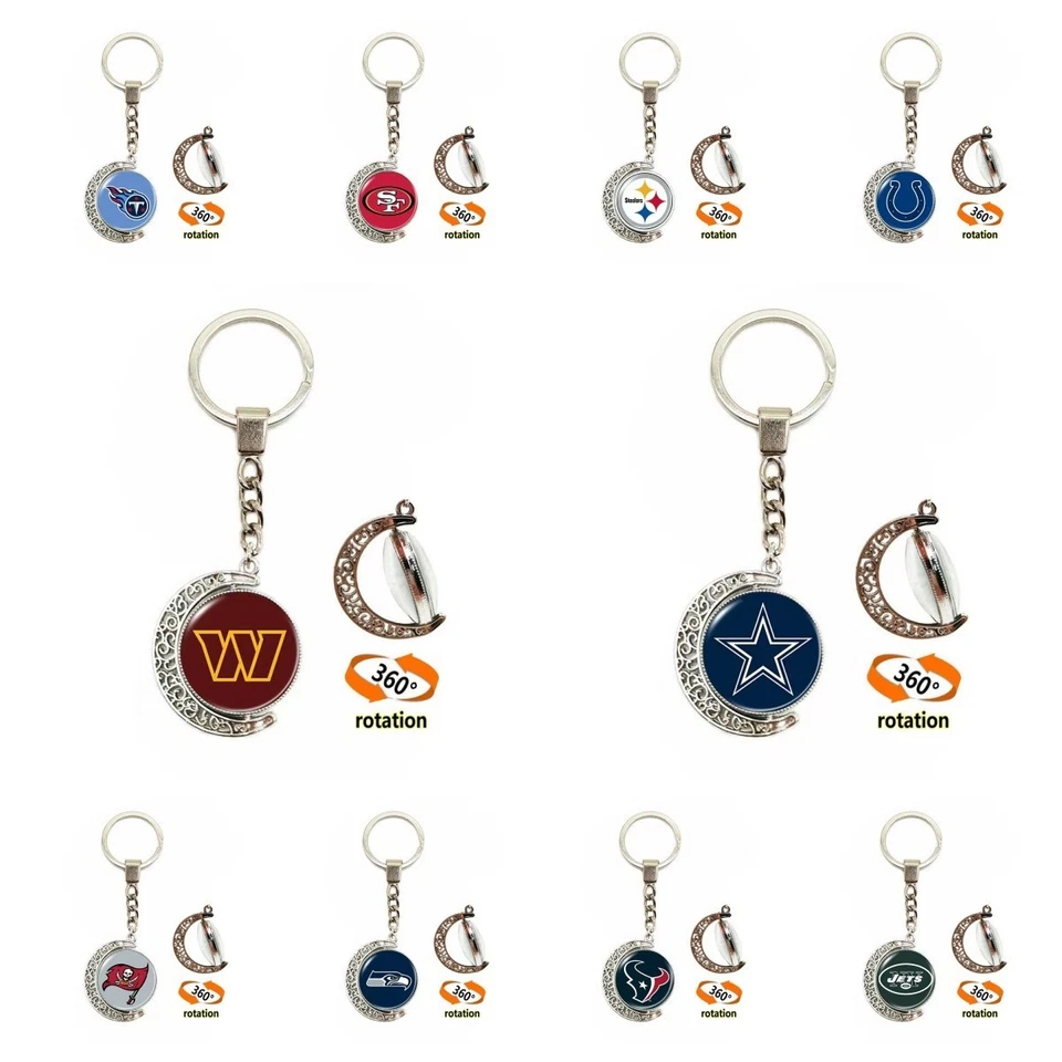 NFL Football Keychain Metal Key Ring NEW ! - Image 1 of 3