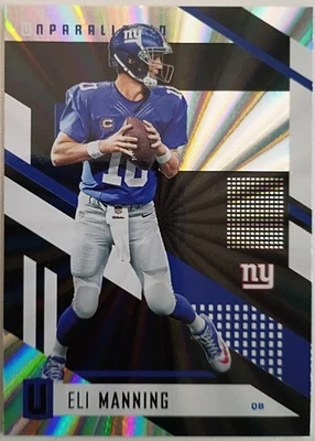 2017 Panini Unparalleled Black Rainbow Spokes Prizm Eli Manning #103 - Image 1 of 2