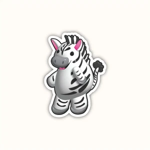 Niedlicher Kawaii Zebra Vinyl Aufkleber entzückendes Tier wasserdicht Abziehbild Laptop Flasche - Bild 1 von 11