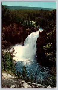 Postcard Wyoming Yellowstone National Park Upper falls of the River c1970 VTG WY - Picture 1 of 2