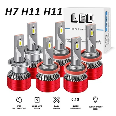 Faro LED H7 H11 + Kit de faros antiniebla H11 6000 k para Lincoln MKZ 2007-2012 Foto 1 de 4