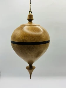 Handgefertigte Holz gedrechselte Spindel Weihnachtsschmuck Handarbeit Hängedeko 4" - Bild 1 von 3