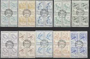 Romania BIRDS 1991 Set of 10 Scott #3639-3648 CTO cancelled Complete BLOCKS of 4 - Picture 1 of 1