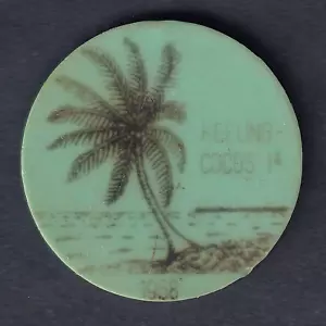 Cocos Keeling Islands.. 1968 10 Cents - Green Plastic.. aVF/VF - Imagen 1 de 2