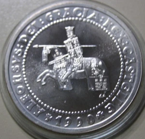 España 5 ecus 1990 plata Prooflike "Alfonso X el Sabio,Prita Torneo"#F7045 - Imagen 1 de 6