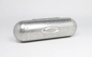 VINTAGE SUNGLASSES CASE OAKLEY METAL VAULT ALUMINUM PILL CAPSULE MINUTE FMJ SCAR - Picture 1 of 3