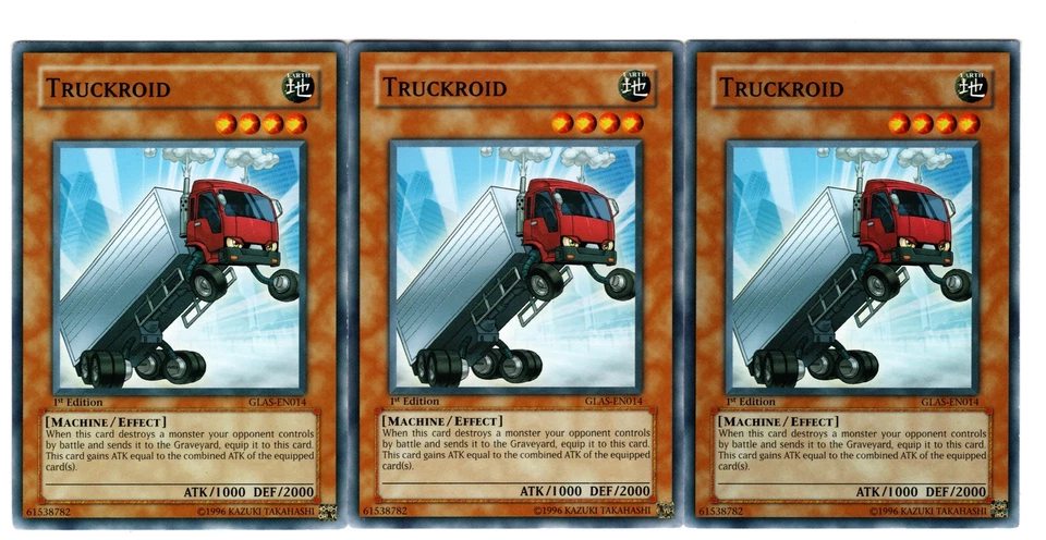 Yugioh- 3X Truckroid - Common - 1st Edition - GLAS-EN014 - Near Mint - Image 1 of 1