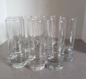 Clear Plain Cylinder Double Shot Glasses 4" Tall Set of 8 - Picture 1 of 5