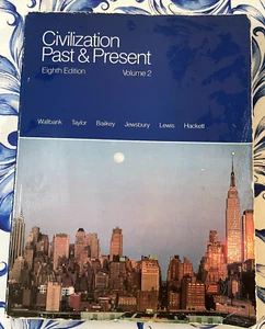Civilization Past & Present, 8th Ed., Volume 2, T. Walter Wallbank, Paperback 81 - Imagen 1 de 8