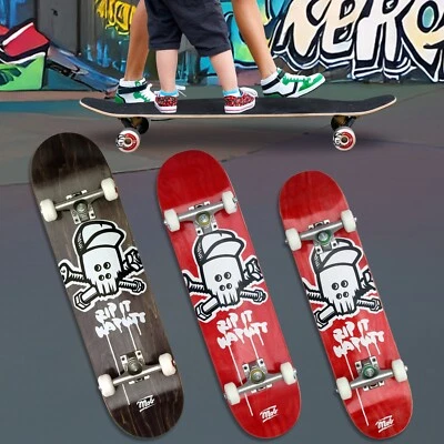 Skateboard Komplettboard MOB Skull Holzboard für Kinder Jugendliche Erwachsene