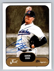 Aaron Cook 2002 Just Minors Just Prospects Rookie Auto/1200 #42 Rockies - Imagen 1 de 2