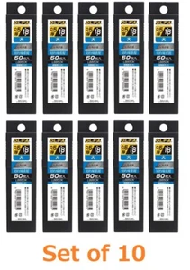 OLFA Replacement Black Blade 18mm Set of 10 50blades L Type LBB50K Stationery - Picture 1 of 6