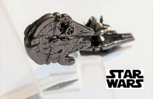 STAR WARS Millennium Falcon Logo Metal Pin brooch prop badge darth vader cosplay - Picture 1 of 9