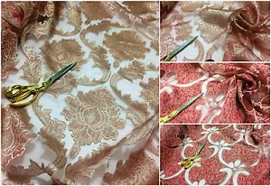 *NUEVO*Tela nupcial/artesanal de organza burnout satinado seda damasco diseños*P&P GRATIS* - Imagen 1 de 20