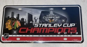 Chicago Blackhawks 2013 NHL Stanley Cup Champions License Plate - Picture 1 of 6