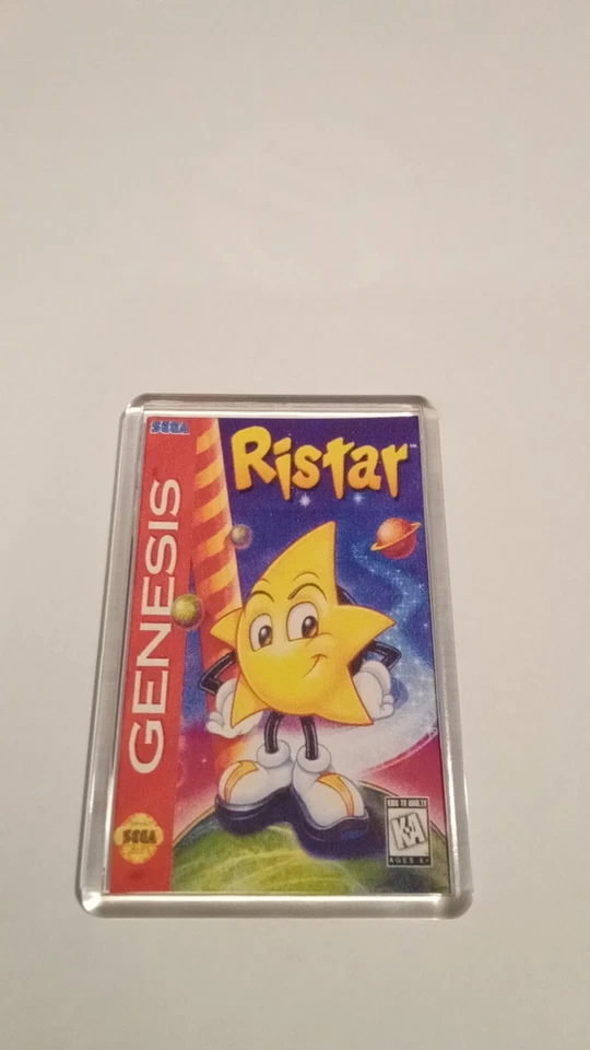 Ristar Sega Megadrive Genesis Juego Cubierta Acrílico Imán Nevera  Foto 1 de 1
